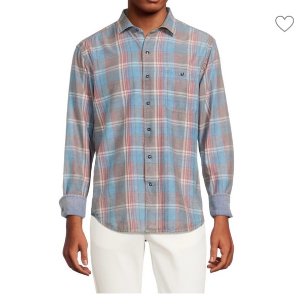 Tommy Bahama Men's Size Large Fresno Plaid Button Down Shirt Retail $138 - Picture 1 of 9